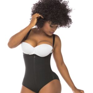 Fajas Salome 0418 | Strapless Butt Lifter Panty Bodysuit | Open-Bust Tummy Control Shapewear for Women | Powernet