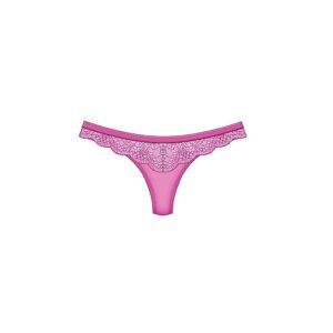 Steve Madden Solid Microfiber Thong w/ Galloon Lace