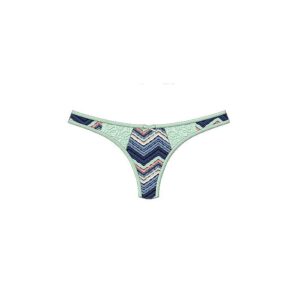 SM-TH28479 Steve Madden Printed Microfiber Thong w/ Galloon Lace