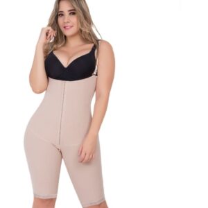 UpLady 6172 | Open Bust Tummy Control Butt Lifter Knee Length Bodysuit
